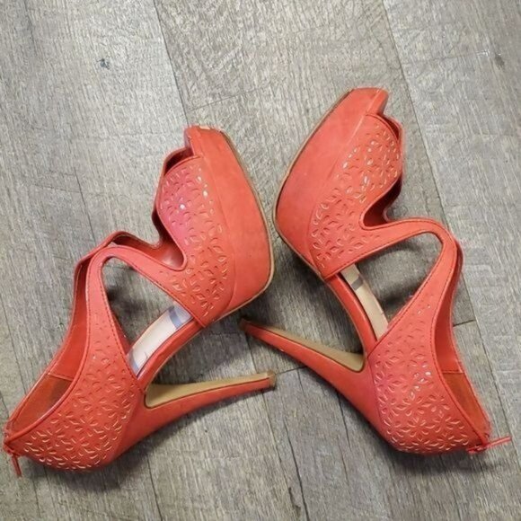 Elle Heels Pumps Stilettos Shoes PLATFORM Peep Toe Women's WOMAN'S Size 6 M - Picture 10 of 16